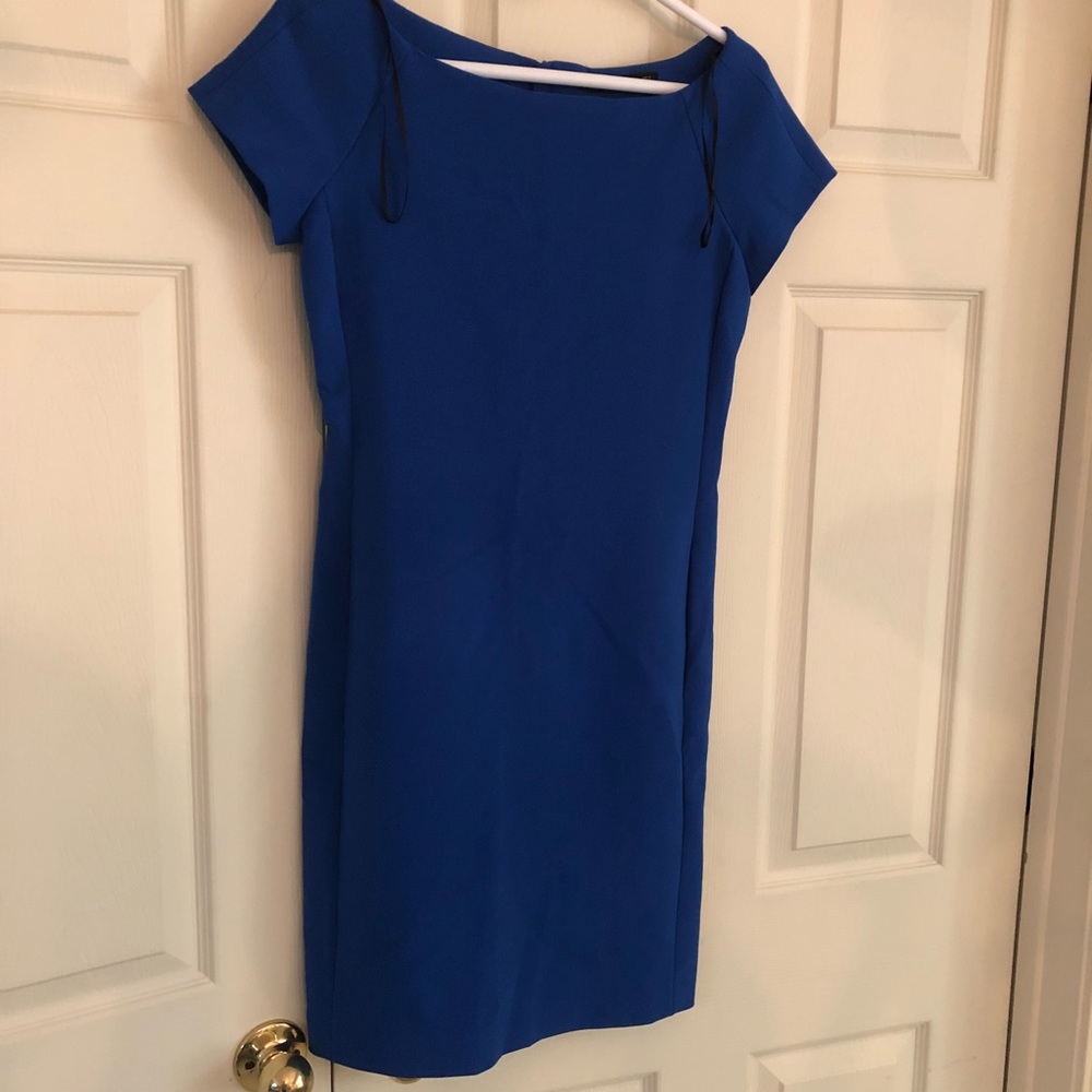 NWOT ZARA DRESS, medium, short sleeve, blue